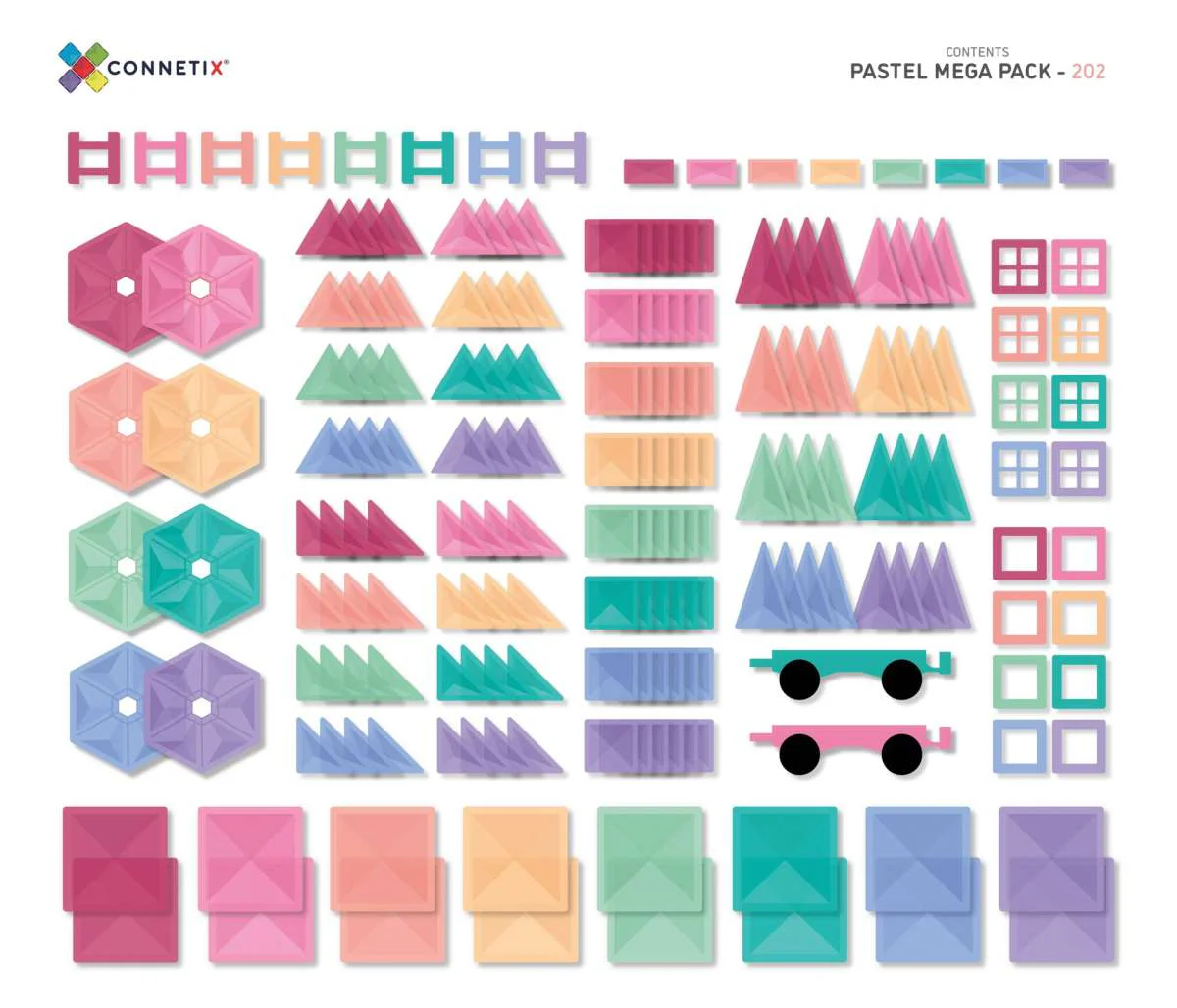 CONNETIX Magnetbausteine Pastel Mega Pack - 202 Teile - Image 8