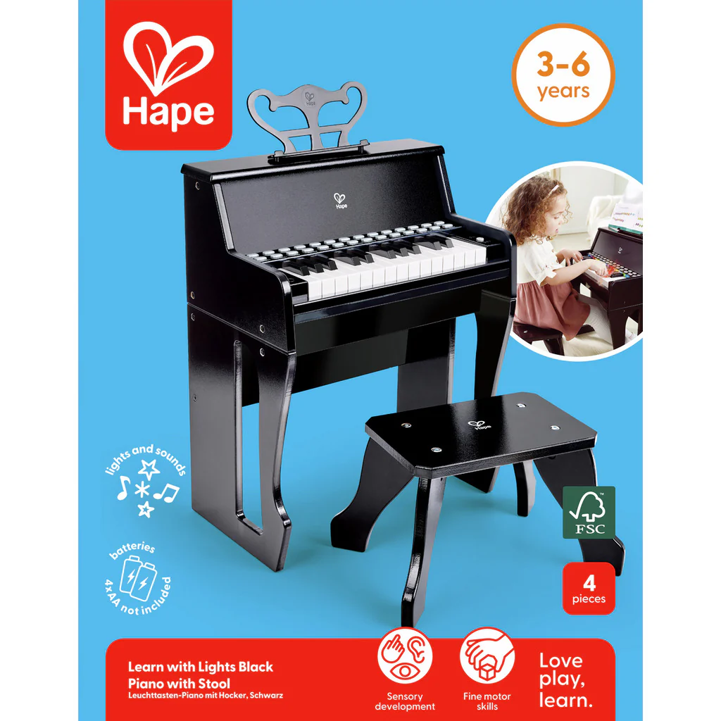HAPE Leuchttasten-Piano mit Hocker - Image 3