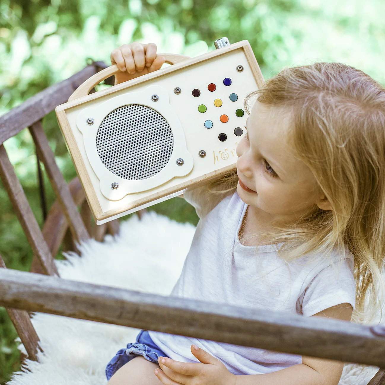 HÖRBERT Musikbox aus Holz mit Mikrofon - Image 8
