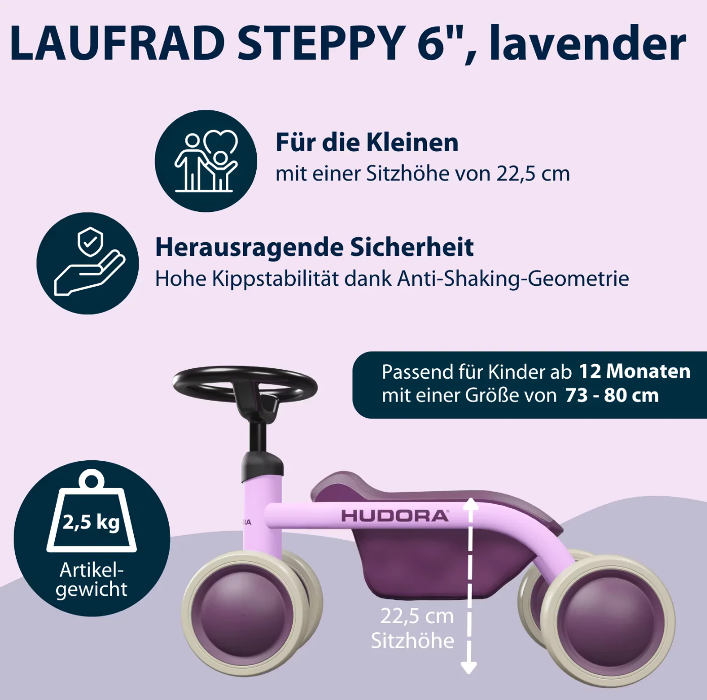HUDORA Steppy Rutschauto mit Kofferraum - Image 5