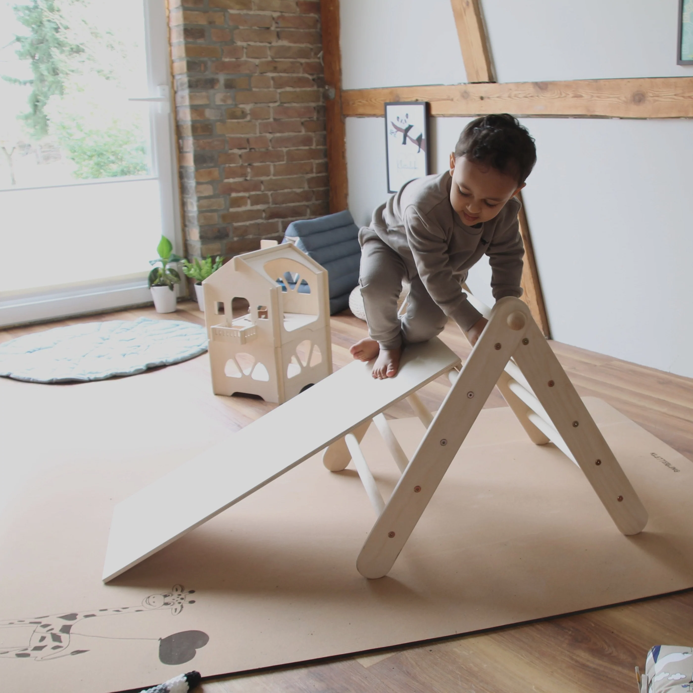KLETTERLING Kleines Zickenling Set aus Kletterdreieck und Rutsche - Image 3