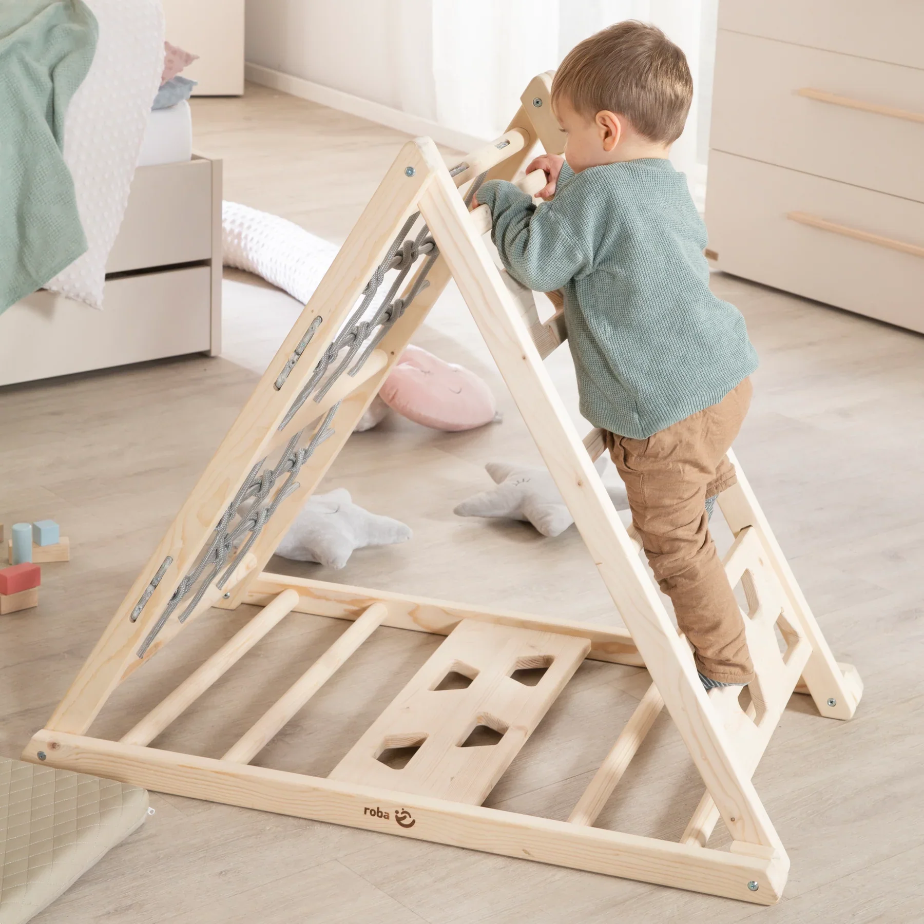 ROBA Kletterdreieck aus Holz - 3-Seiten-Funktion - Image 6